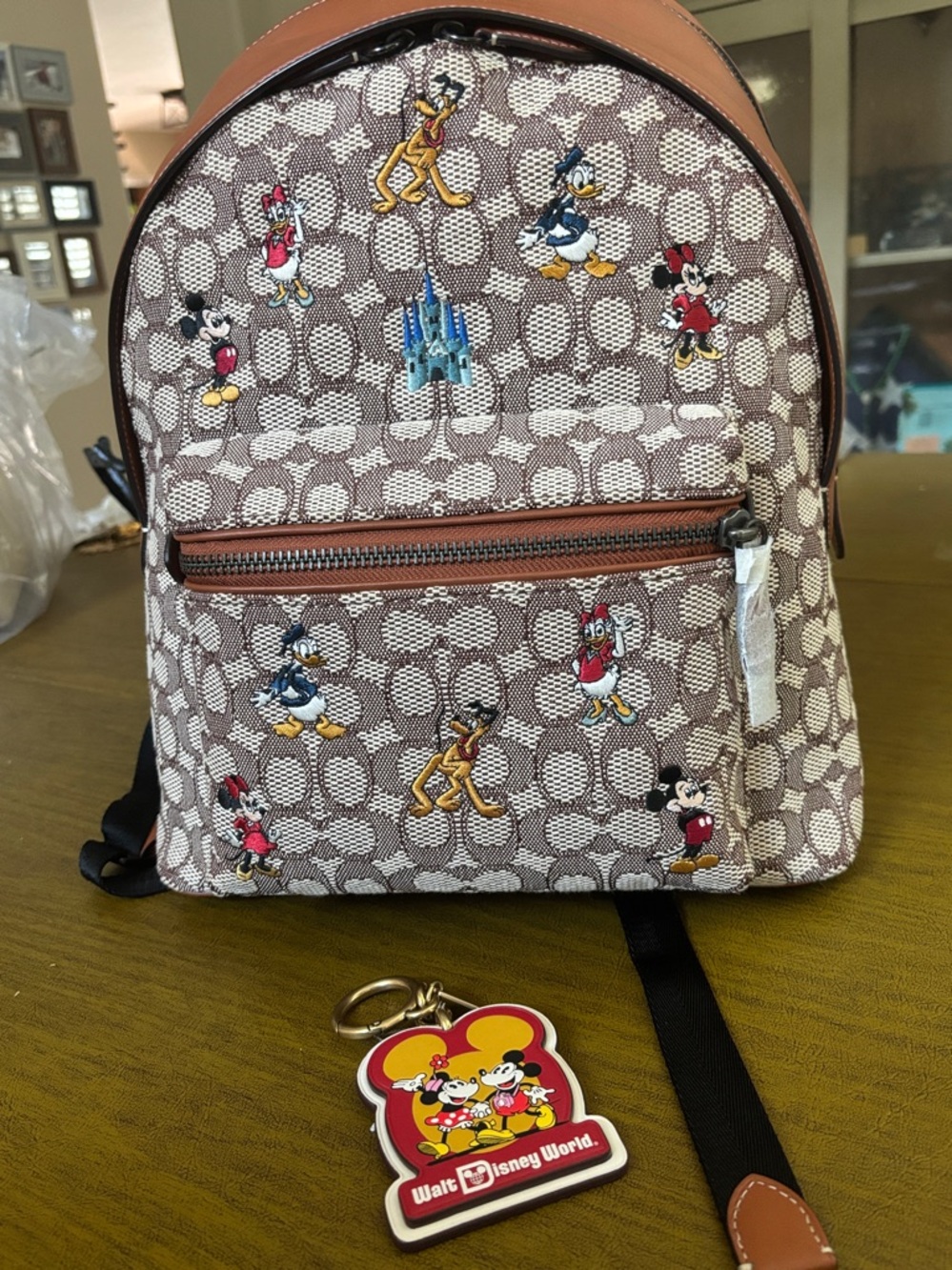 Disney X Coach Charter Backpack Signature Textile jacquard with keychain - Picture 17 of 17